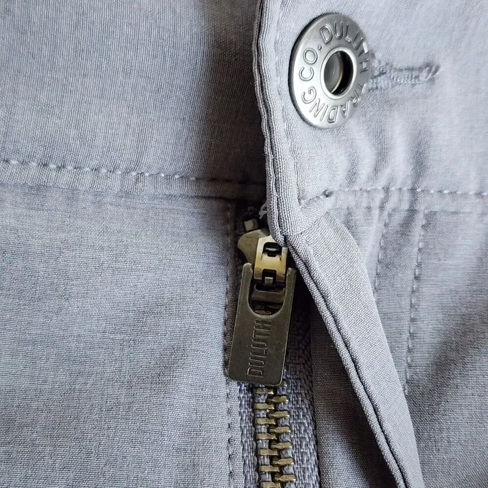 Duluth Trading Co. Men's Pants Size 38x30 Gray Standard Fit Work Trousers